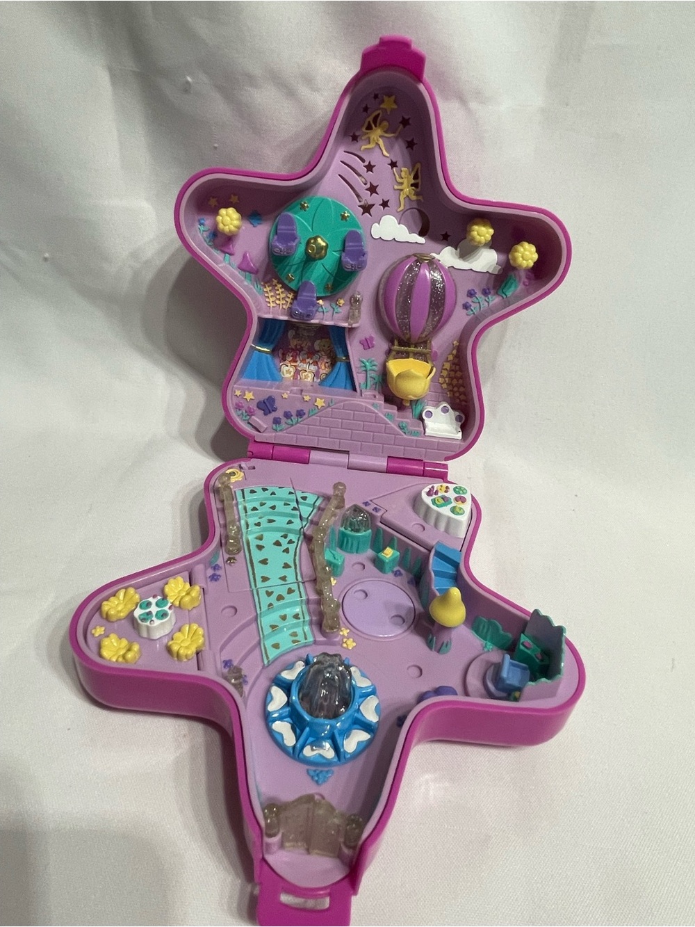 Vintage 1993 Polly Pocket Fairylight Wonderland star-shaped oversized compact